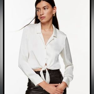 Wilfred tie front blouse. Never been worn